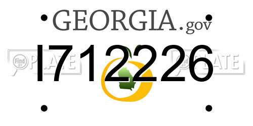 I712226 Georgia License Plate