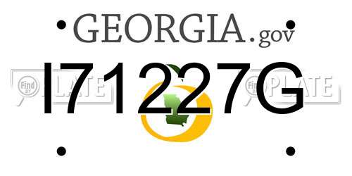 I71227G Georgia License Plate