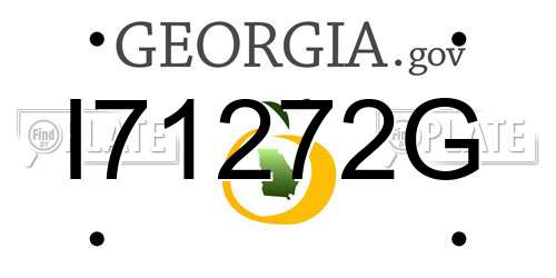 I71272G Georgia License Plate