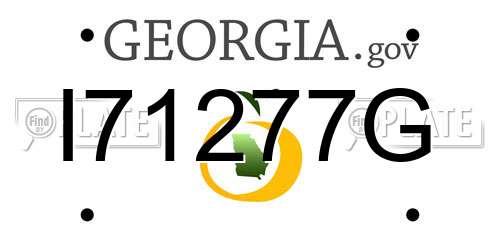 I71277G Georgia License Plate