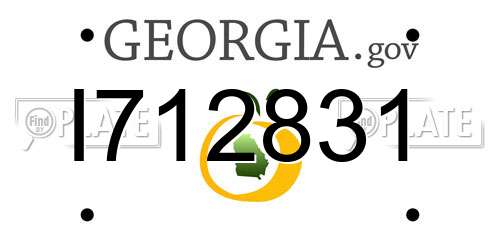 I712831 Georgia License Plate