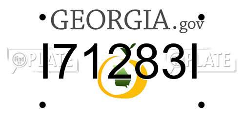 I71283I Georgia License Plate