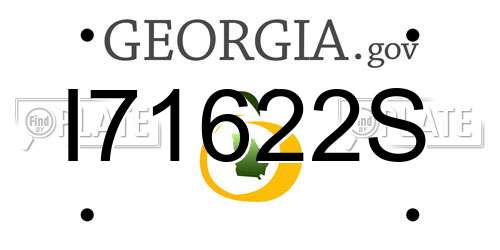 I71622S Georgia License Plate