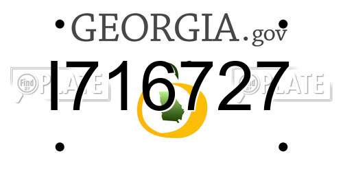 I716727 Georgia License Plate