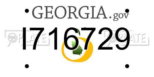 I716729 Georgia License Plate