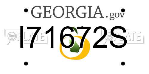 I71672S Georgia License Plate