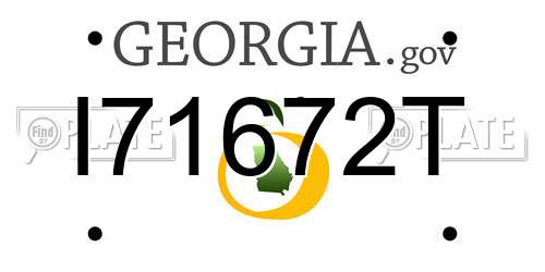 I71672T Georgia License Plate