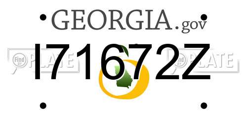 I71672Z Georgia License Plate