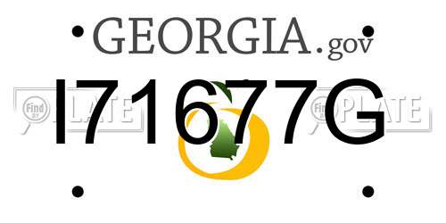 I71677G Georgia License Plate