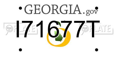 I71677T Georgia License Plate