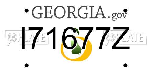I71677Z Georgia License Plate
