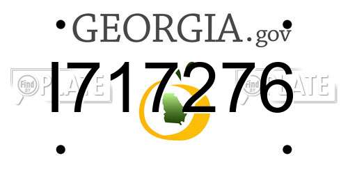 I717276 Georgia License Plate
