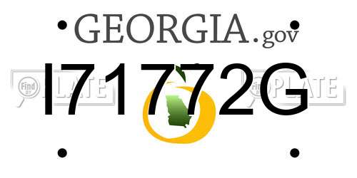 I71772G Georgia License Plate