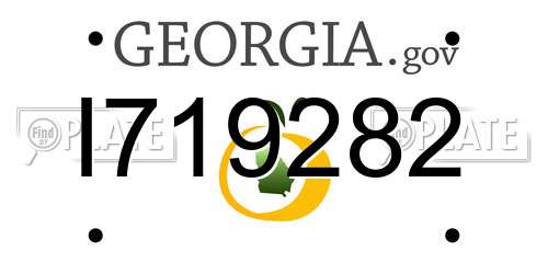 I719282 Georgia License Plate