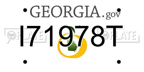 I71978T Georgia License Plate