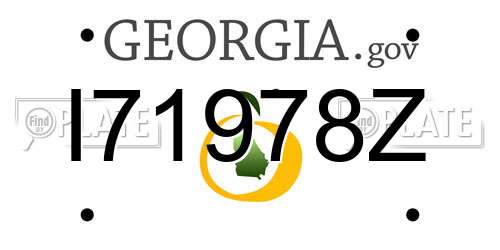 I71978Z Georgia License Plate