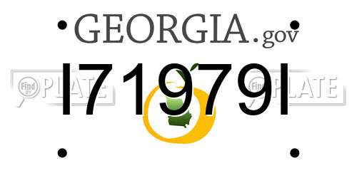 I71979I Georgia License Plate