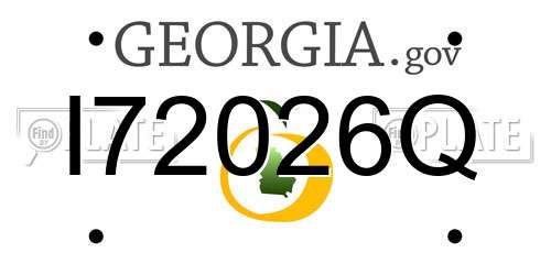 I72026Q Georgia License Plate