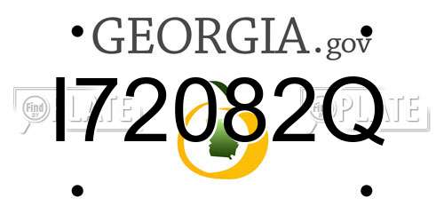 I72082Q Georgia License Plate