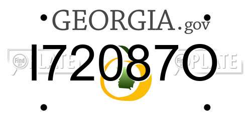 I72087O Georgia License Plate