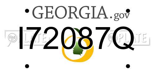 I72087Q Georgia License Plate