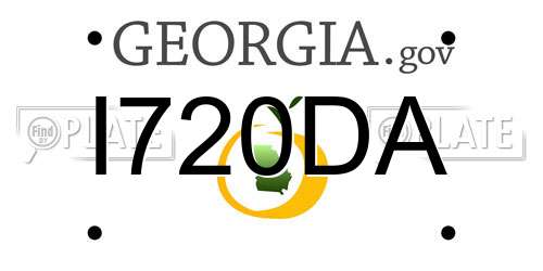 I720DA Georgia License Plate