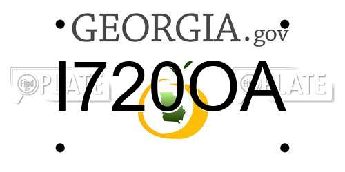 I720OA Georgia License Plate
