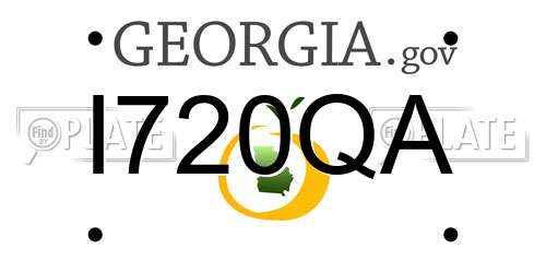 I720QA Georgia License Plate