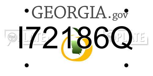I72186Q Georgia License Plate
