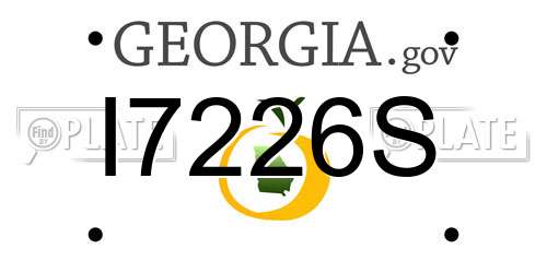 I7226S Georgia License Plate