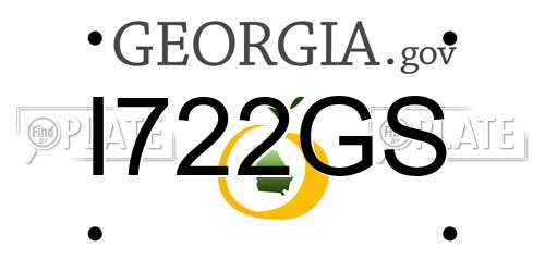I722GS Georgia License Plate