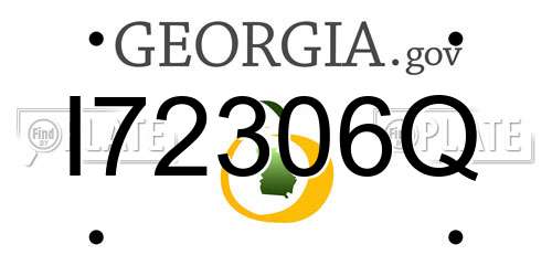I72306Q Georgia License Plate