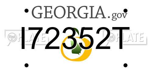 I72352T Georgia License Plate