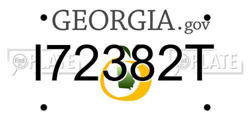 I72382T Georgia License Plate