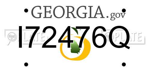 I72476Q Georgia License Plate