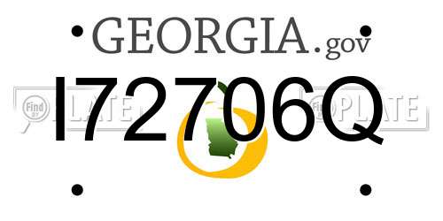 I72706Q Georgia License Plate