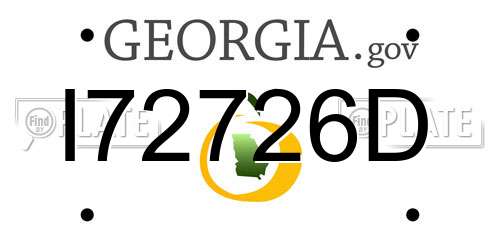 I72726D Georgia License Plate