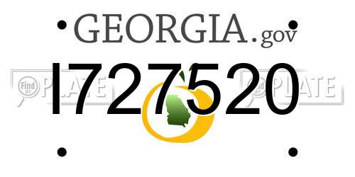 I727520 Georgia License Plate
