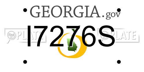 I7276S Georgia License Plate