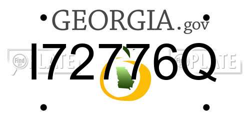 I72776Q Georgia License Plate