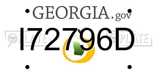 I72796D Georgia License Plate