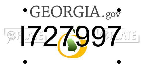 I727997 Georgia License Plate
