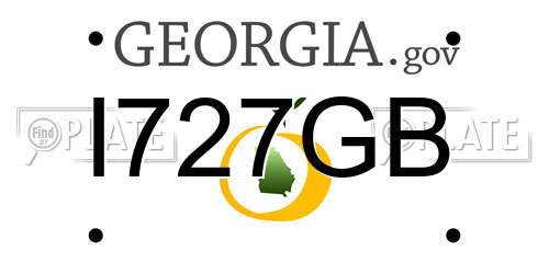 I727GB Georgia License Plate