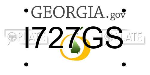 I727GS Georgia License Plate