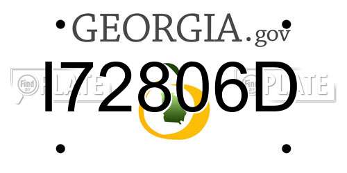 I72806D Georgia License Plate
