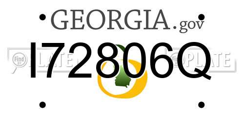 I72806Q Georgia License Plate