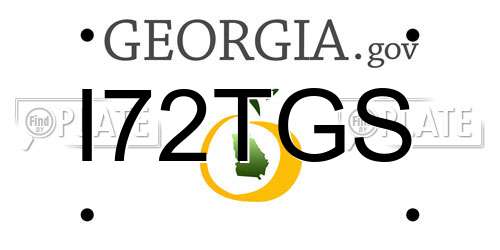 I72TGS Georgia License Plate