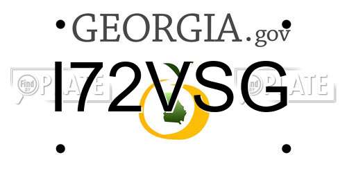 I72VSG Georgia License Plate
