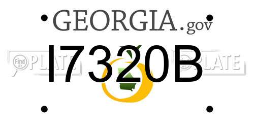 I7320B Georgia License Plate