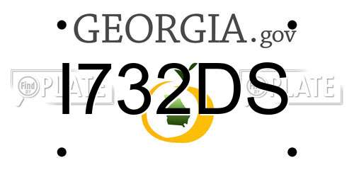 I732DS Georgia License Plate